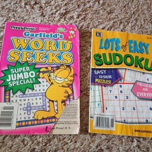 Lot of 2 puzzle books - word search and sudoku - Garfield